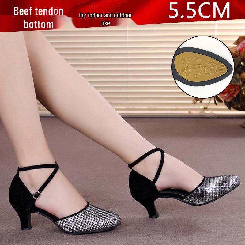 Женские туфли для латиноамериканских бальных танцев на мягкой подошве