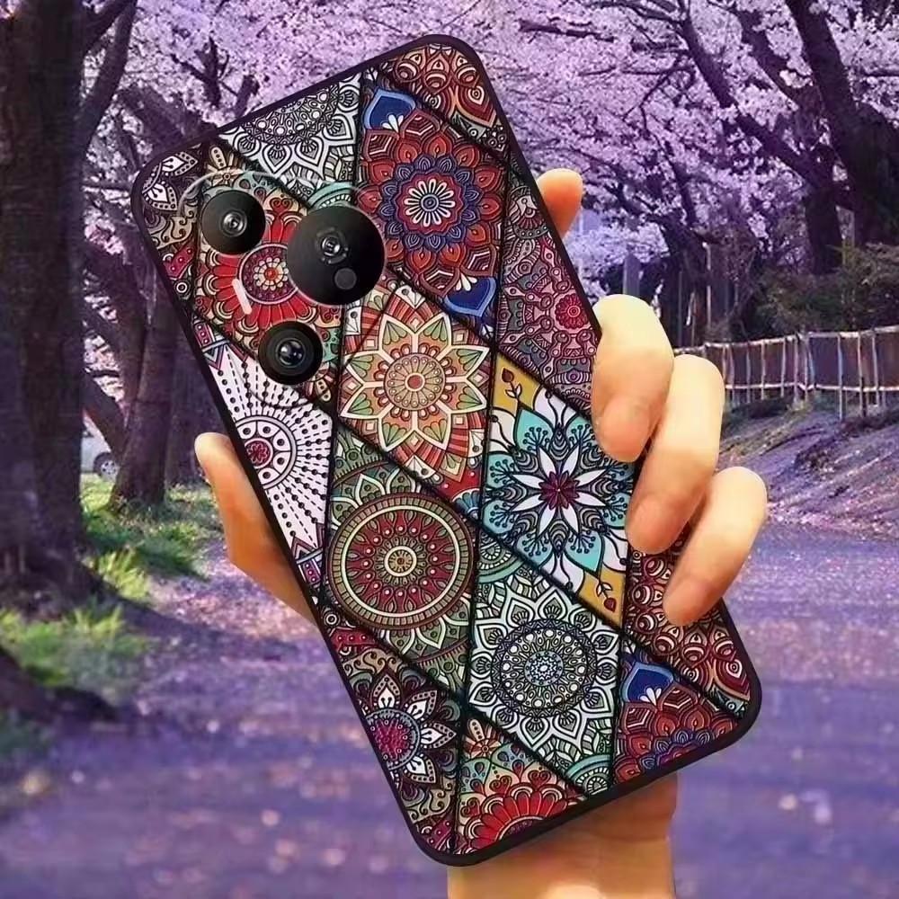 For Vivo Y33 / Y35 / Y36 Case 3D Flower Relief Silicone Emboss Back Covers for Vivo Y36 4G Case VivoY36 Printed Soft Cartoon