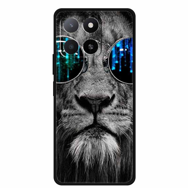 For Honor 400 Smart Case Phone Cover Lion Wolf Black Silicone TPU Soft Back Cover Cases For Honor 400 Smart Case Coque Fundas