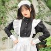 S-4XL classic black and white maid, gothic long women's boss maid