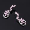 Zirconia Earrings French Micro Inlaid Long Banquet Flower Tassel S925 Silver Needle