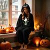 Couples Halloween Matching Flannel Jumpsuit Costume for Men and Women