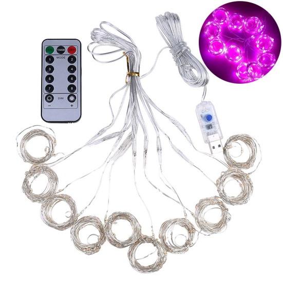 300LED 3x3 Metre Perde Telleri Işık USB 8 Modlu Peri Lambası Uzaktan Kumandalı