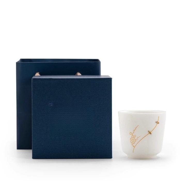 jade porcelain master cup teacup household ceramic single cup special tea tasting cup for personal tea drinking high-end tea set  200ml