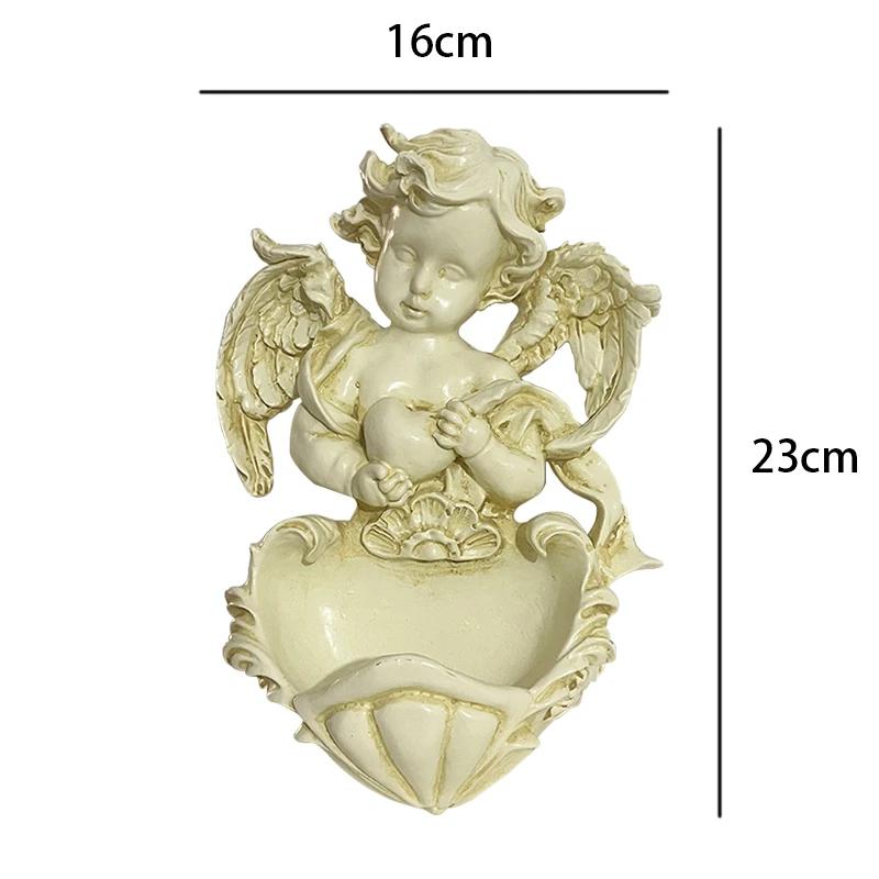 Vintage Ornaments European White Angel Embossed Resin Photo Frame Picture Frame Home Homestay Wall Decoration Pendant Gifts