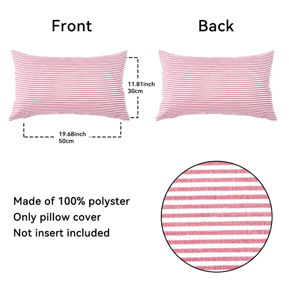 1PC Bestseller Series Red Cushion Cover Plaid Stripe Back Pillowcase Office Hotel Homestay Decor Christmas Decoration Nuan Series