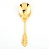 European Style Palace Alloy Relief Tableware with Three-dimensional Patterns, Large Spoon for Household Solid Gold-plated Spoon
