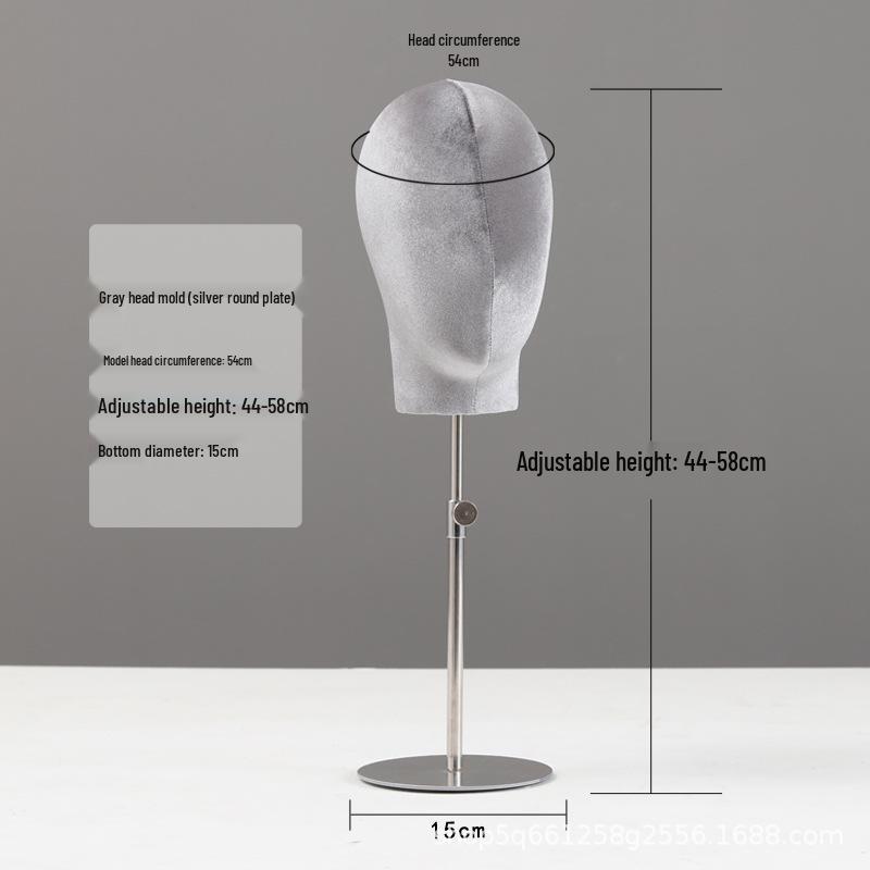 Black Mannequin Head for Displaying Wigs, Hats, and Accessories