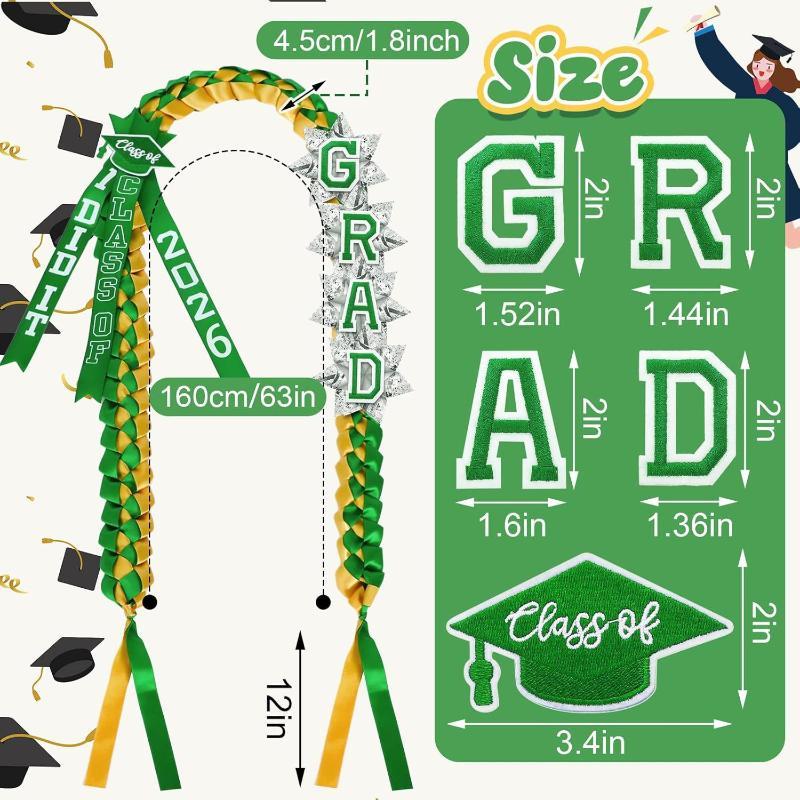 1 Pcs Graduation Lei For Class Of 2026 With Embroidered Grad Letters Perfect For Graduation Events