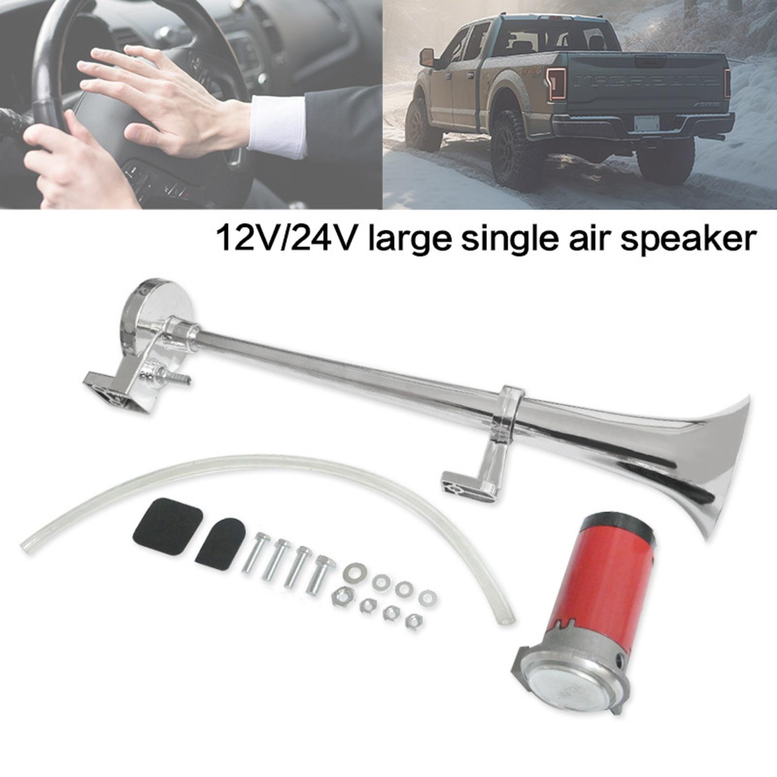 

Horn 12V/24VSuper Loud Car Electric Horn Trumpets Horn Speaker For Car SUV Vehicle Train Motorcycle RV Truck One Size