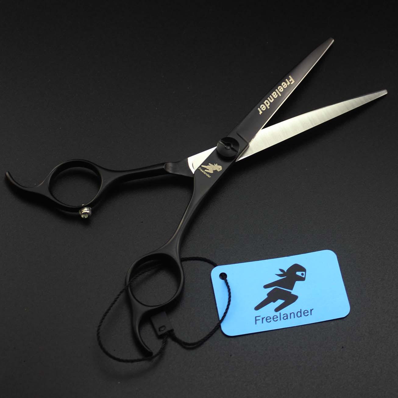 6.5 Colorful Dual-Use Curved Grooming Scissors with Bag Purple Curved