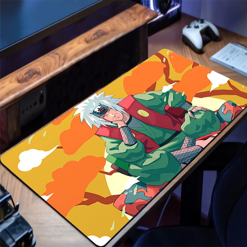 Mouse Pad Gamer Anti-slip Anime Desk Mat Gaming PC Accessories Tablet Pad Naruto Jiraiya Large HD Mousepad Extended Keyboard Mat