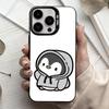 C-Cartoon-N P-Penguin   Phone Case For iPhone17,16,15,14,13,12,11 Plus,Pro Max Black Candy Silver Plated Cover