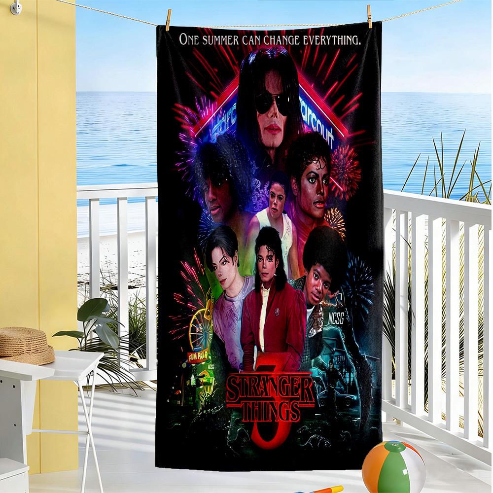 Michael Jackson Beach Towel Super Soft & Absorbent Comfortable Lightweight Suitable for Swimming, Gym, Camping, Yoga Vacation