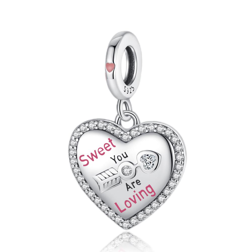 New Copper Heart Feather Family Tree Original Beads Charms For Pan Bracelet Diy Women Fine Jewelry Gift