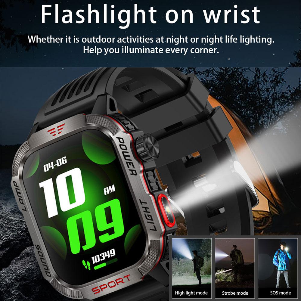 Smart Watch 2.01inch Large Screen HT29 BT Call Heart Rate Health Monitor Outdoor Sports AI Voice Assistant Smartwatch
