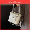 Trendy Versatile Chain Shoulder Bag For Women Chic Mini Box Design In Black