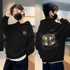 Autumn/Winter Children's Casual Warm Hooded Sweatshirt with Unique Magic Cube Pattern - Korean Style Cool Hooded Sweatshirt