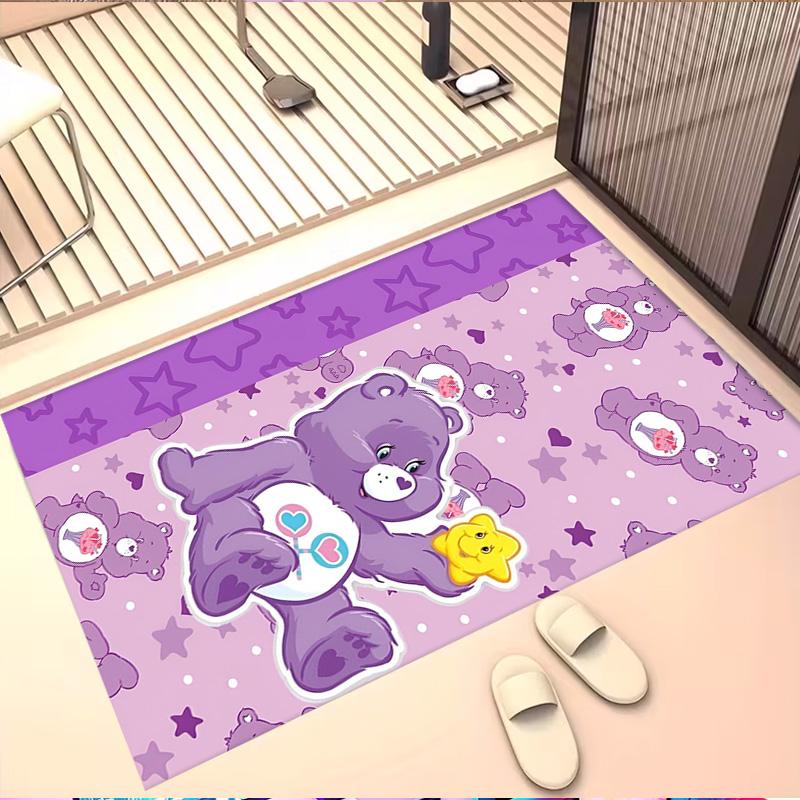 Care Bears Print Rug, Washable Floor Carpet, For Entryway Dorm Laundry Room Office Study, Home Decor Birthday Christmas Gift