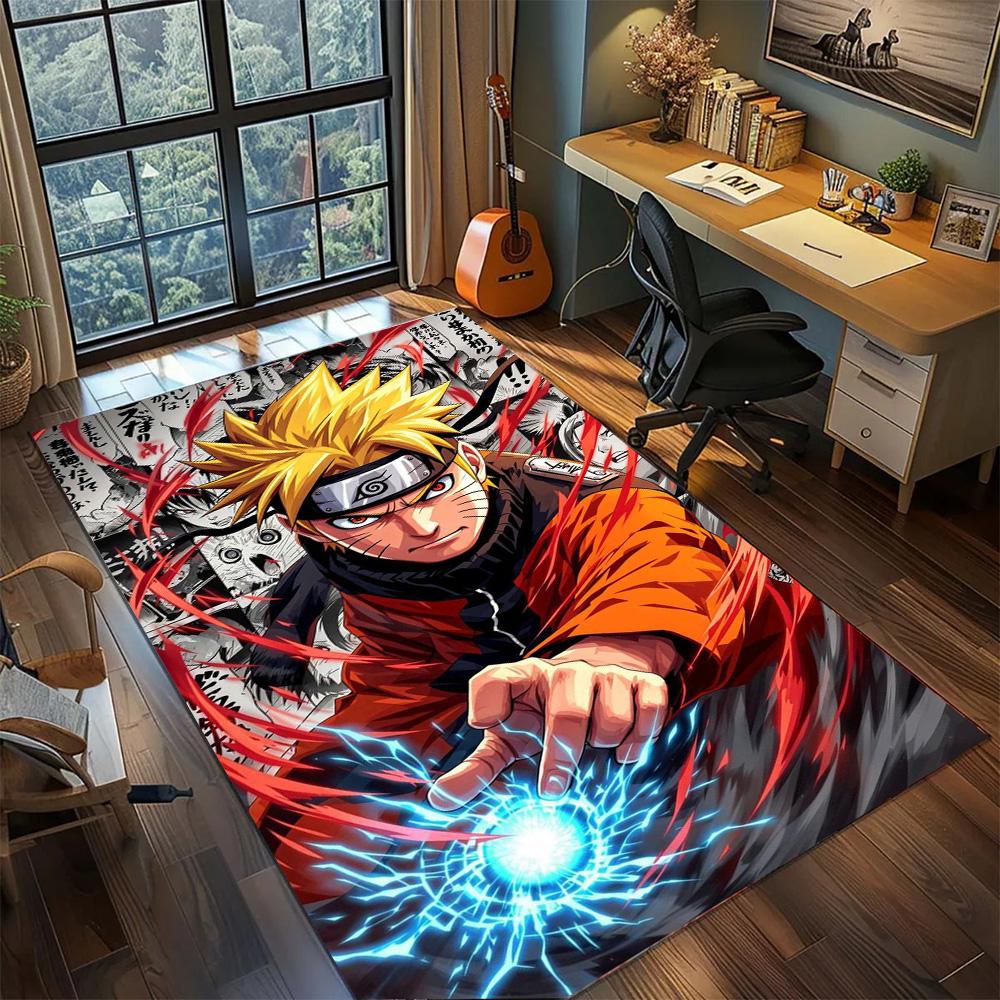 Gamer Room Naruto Carpet Non Slip Washable Large Area Rug Floor Mat for Bedroom Home Decor