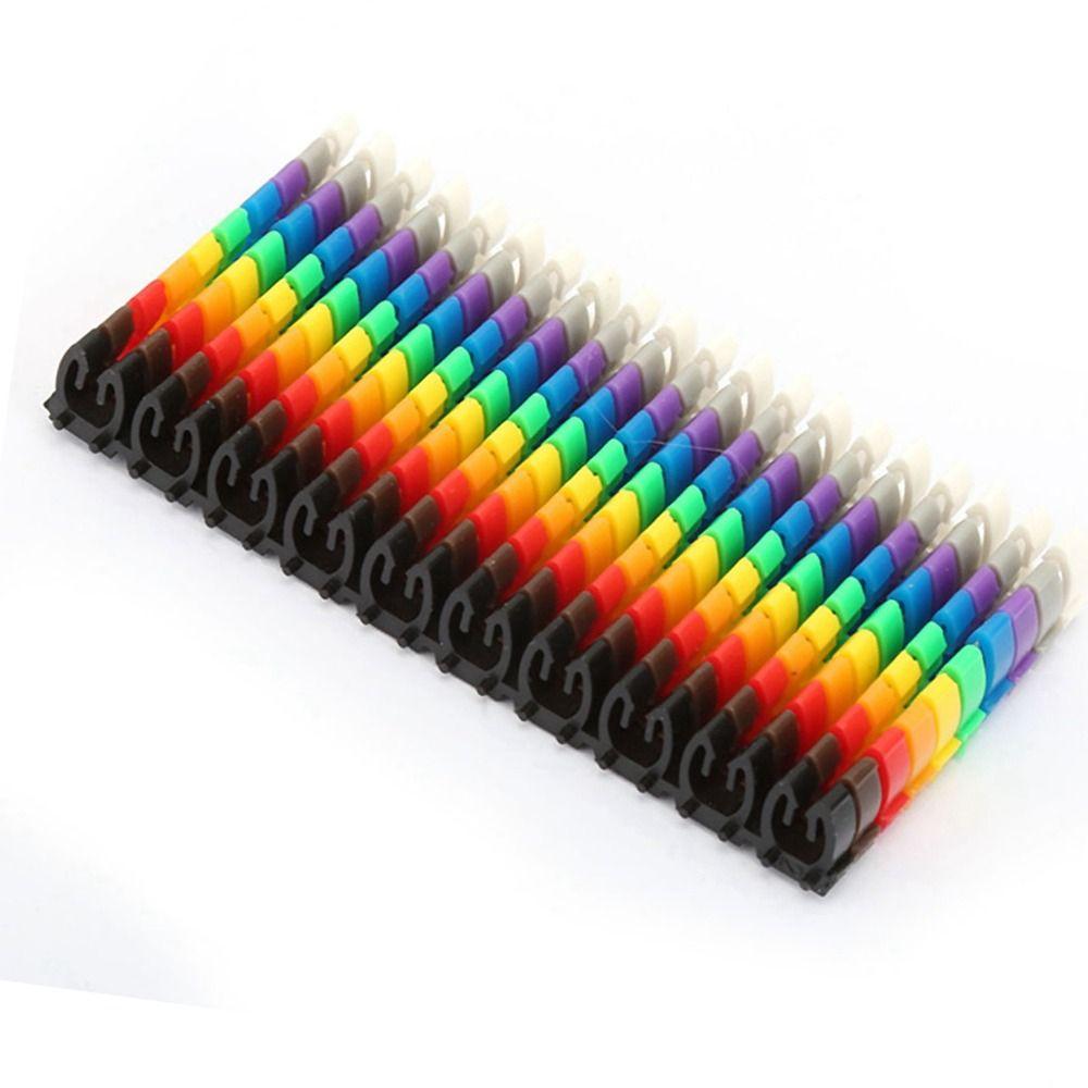 100PCS Snap-fit design Wire Number Label Plastic Materia Wire Label Tube Cable Marker Wire Marking