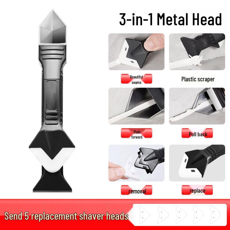 Complete Home Caulking Tool Set: Caulking Gun, Trowel, Scraper, Corner Tools, Labor-Saving Glue Gun, Dual-Cartridge Gun
