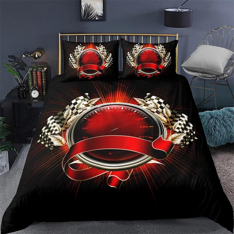 Basketball Duvet Cover Set Black 3D Ball Sports Theme Bedding Set Microfiber Basketball Court Competitive Games King Quilt Cover
