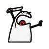 Flork Meme Verspielter Kampf Emaille-Anstecker Minimalistische Wut Wütende Anstecknadeln Revers Rucksack Abzeichen Schmuck Zubehör Geschenke Für Freunde