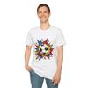 Soccer Ball Comic Book Halftone Burst Retro Unisex Softstyle T-Shirt