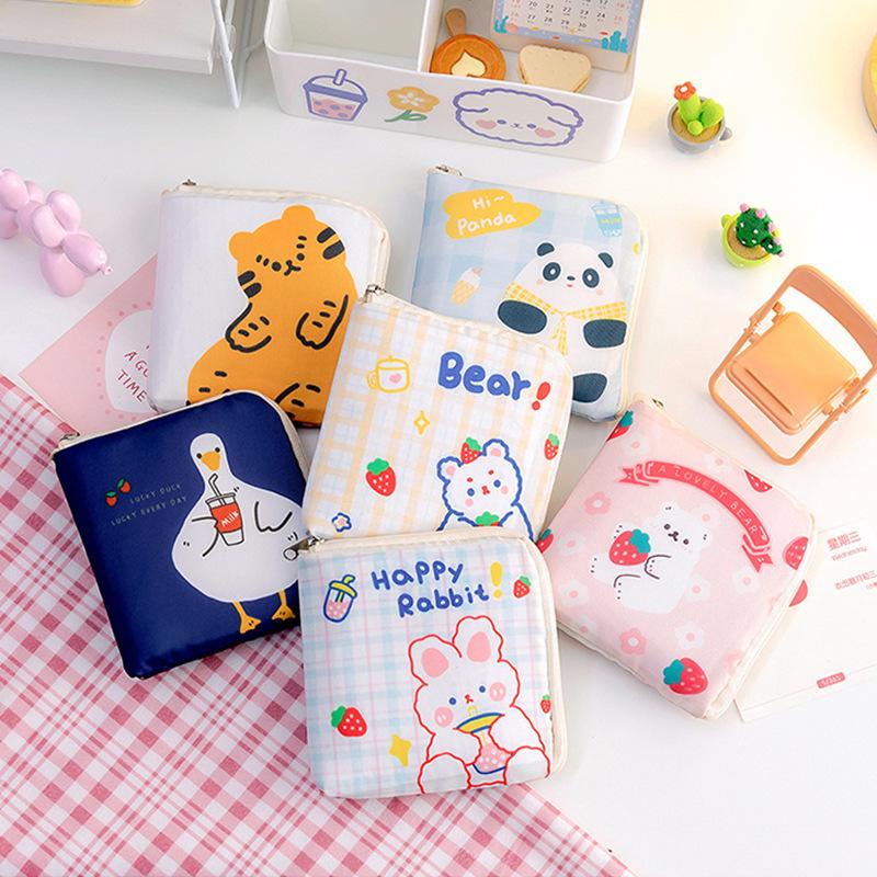 Tampon Storage Bag for Women, Sanitary Pad Pouch, Napkin Cosmetic Bags, Ladies Makeup Bag, Girls Tampon Holder Organizer