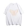 European Short-sleeved Shirt New Summer Medium and Long Loose Lower Body Missing Round Neck Short-sleeved Casual Shirt Women