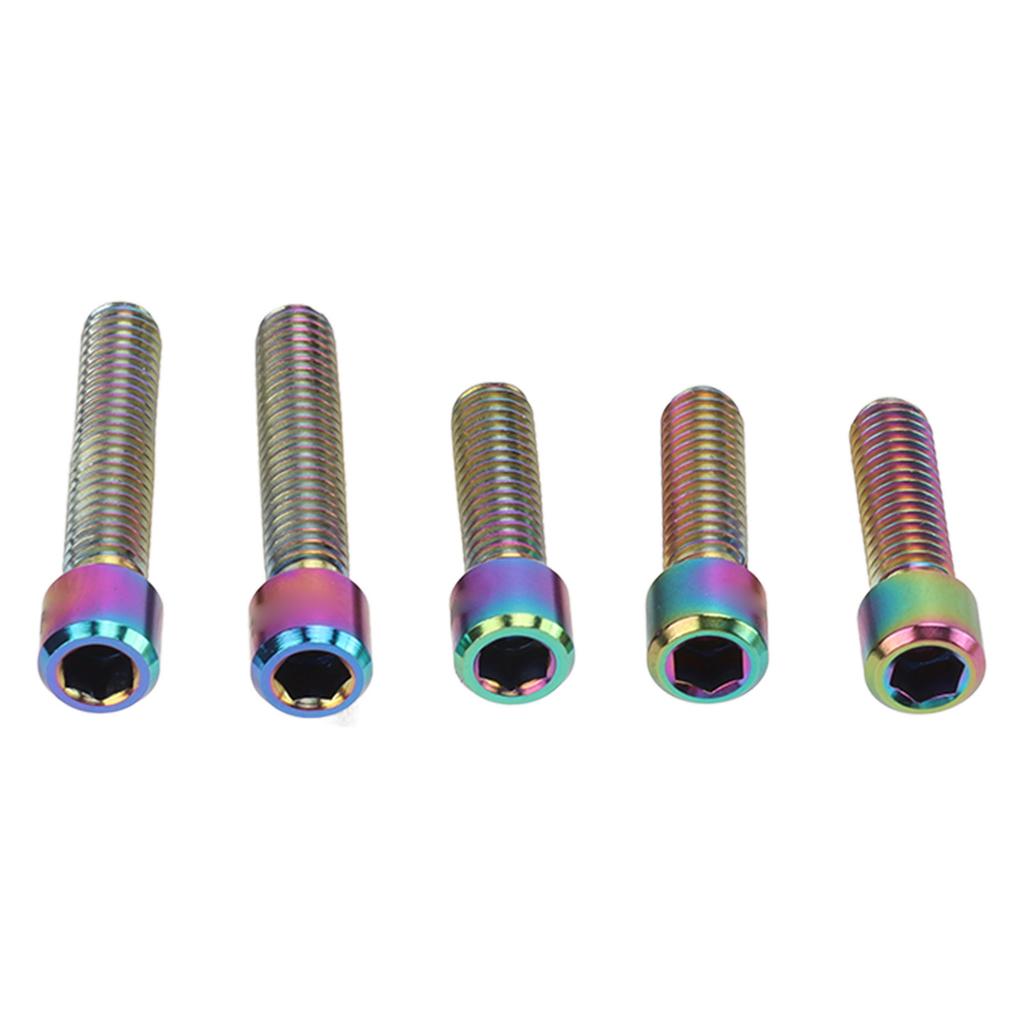 5Pcs Derailleur Screws M4 3Pcs 13.5 2Pcs 20mm Titanium Alloy Rustproof Easy Installation Cage Screws for Mountain Bike