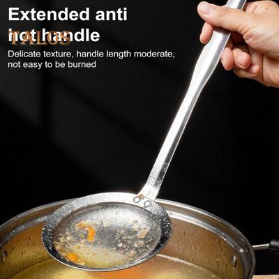 1/2Pcs Stainless Steel Fine Mesh Colander Spoon Strainer Oil Filter Food Strainer with Handle Extra Fine Mesh Strainer Kitchen Gadget for Soups And