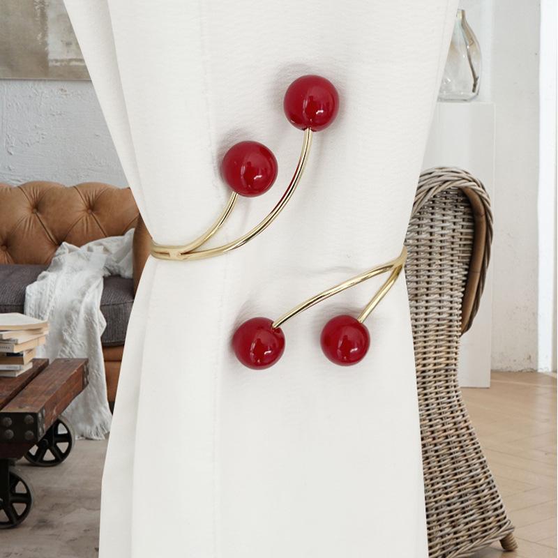 

New Simple Luxury Curtain Strap Metal Multi-layer Pearl Adjustable Curtain Buckle Free Punching Curtain Clip Hebilla De Cortina красный жемчуга