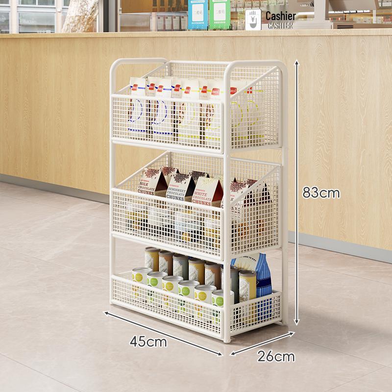 Multi-Layer Display Rack for Snacks, Baby Items, and Stationery in Convenience Stores and Pharmacies
