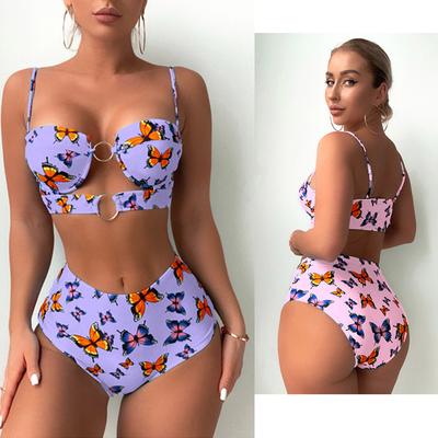 Print Sexy Bikinis Swimsuits Women Swimwear With Push Up Female Swim Wear Bathing Suits High Waist Bikini Beach Pool Bather