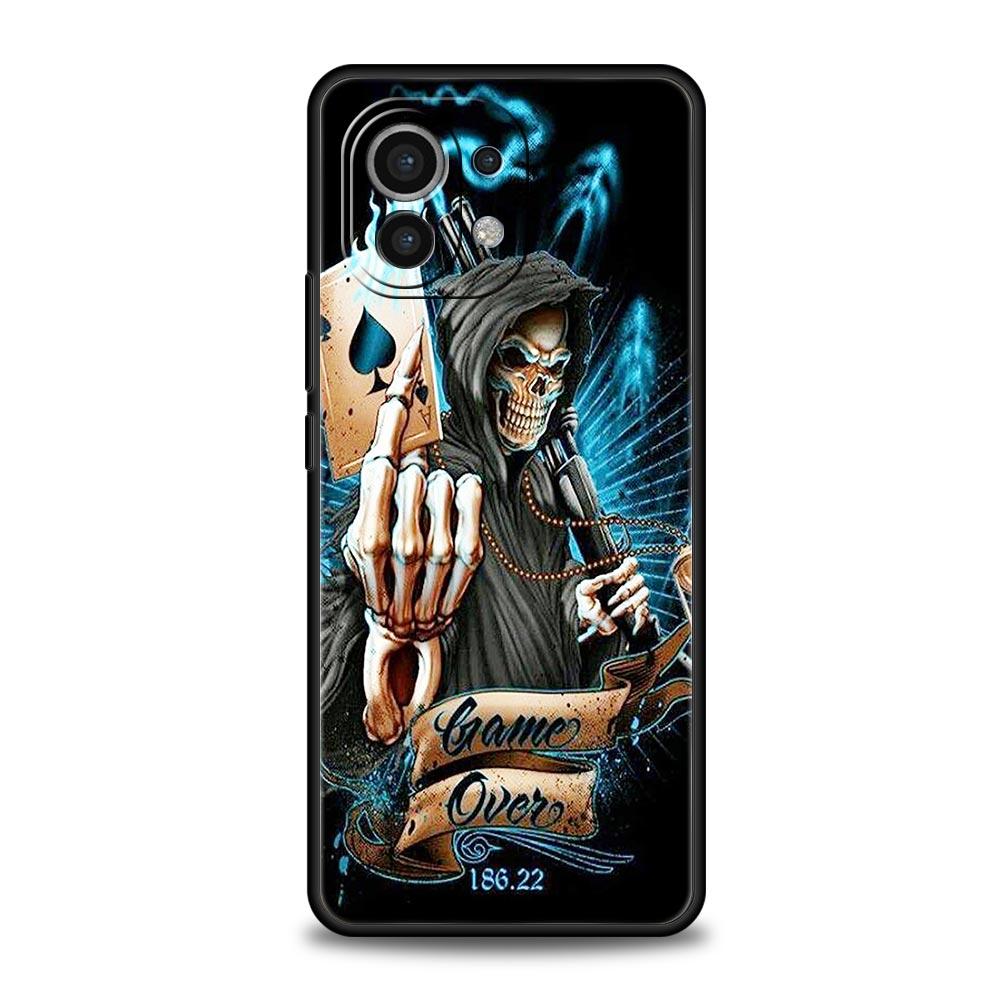 Grim Reaper Skull Skeleton Phone Case For Xiaomi Mi 15 14 Pro 13 12 11 Lite 10T 11T 12T 13T 14T Poco X6 X5 X4 X3 NFC F3 F4 Cover