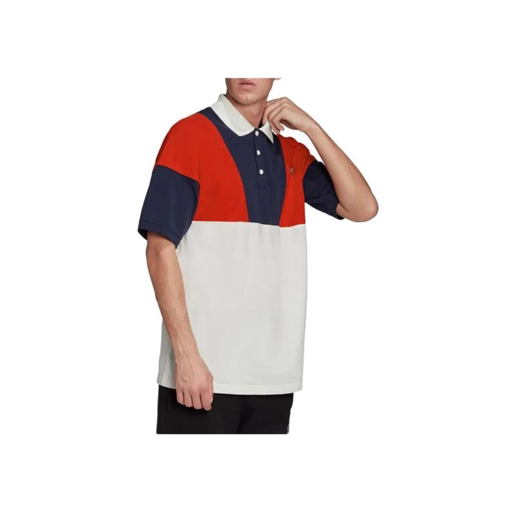 Adidas Originals Trefoil Spliced Short Sleeve Polo Shirt Men Tops Multicolor FM2197