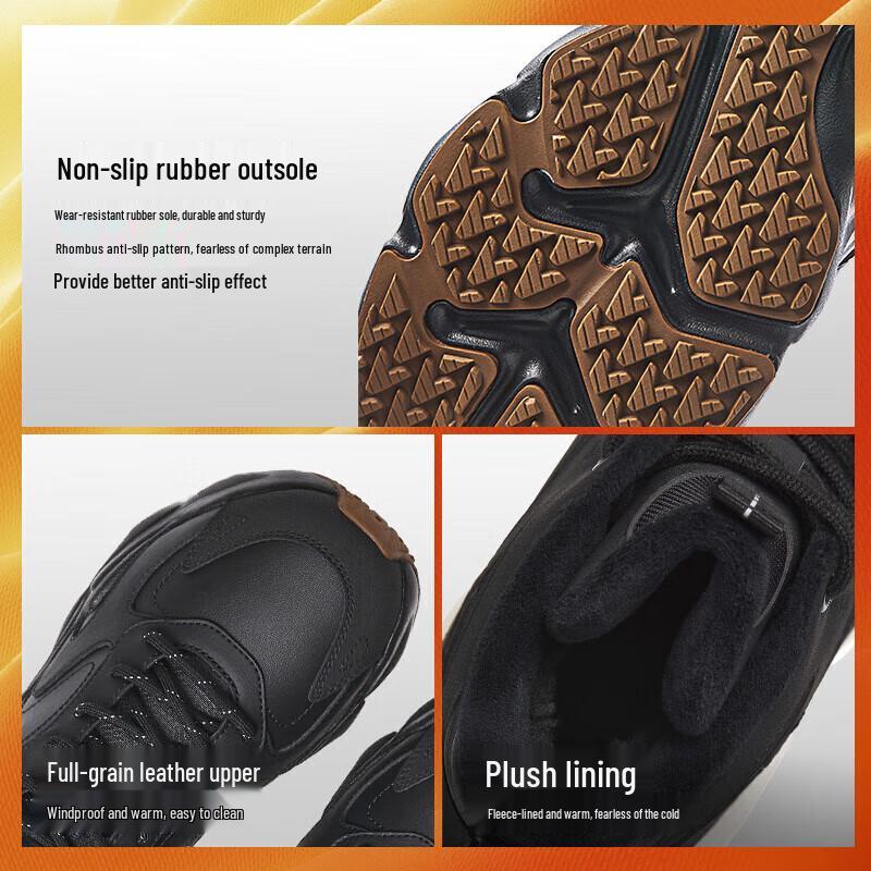 Anta Men's Winter High-Top Plush Lined Casual Sneakers