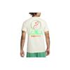 Nike Swoosh Letter Print Ribbed Crew Neck Short Sleeve T-Shirt Men Tops Off-White FN0809-113