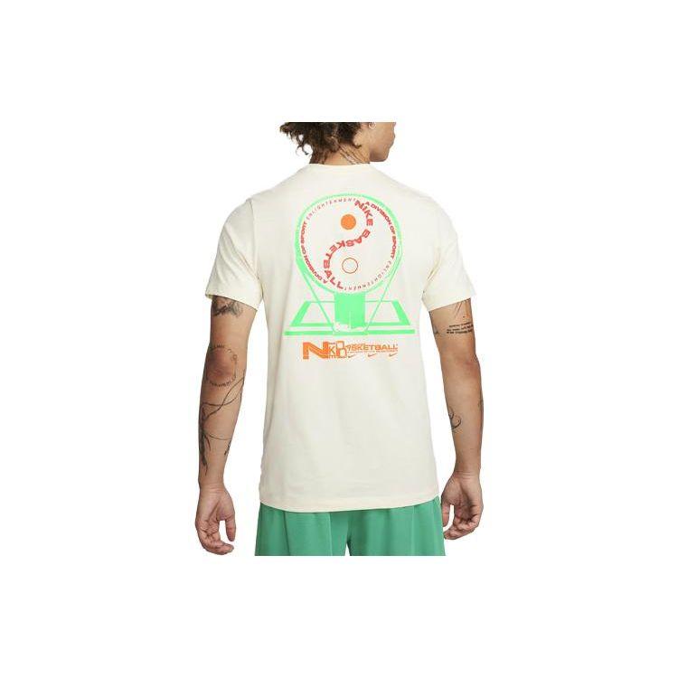 Nike Swoosh Letter Print Ribbed Crew Neck Short Sleeve T-Shirt Men Tops Off-White FN0809-113
