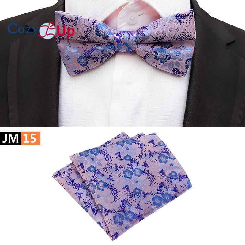 İki Parça Takım Paisley Papyon ve Cep Mendilleri