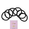 Estele Black Color Pain Shining Hair Rubber Bands for Women/girls (Pack of 6)