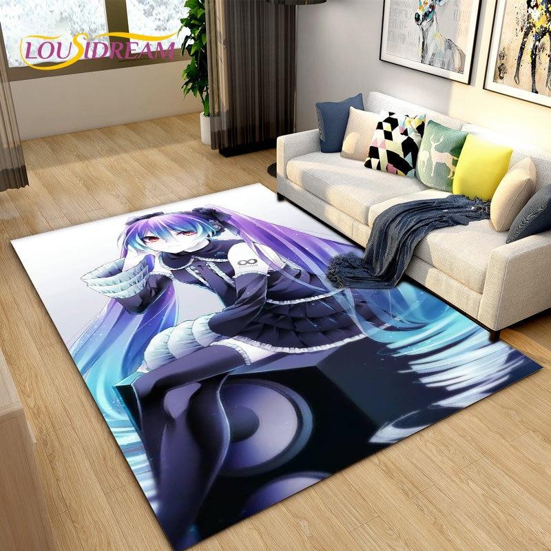3D-Teppich mit japanischem Musik-Anime-Cartoon, Teppich für Wohnzimmer, Schlafzimmer, Sofa, Fußmatte, Dekoration, Kinder spielen, rutschfeste Bodenmatte