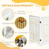 Dog Barrier Gate Freestanding Protective Gate with Feet 305 x 82 cm Wood Dog Gate Foldable Stair Safety Gate Dog Barrier Gate for Stairs, Doors