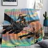 1Pc Dragon Training Print Flannel Blanket, High quality Comfortable for All Seasons, Home Decor, Warmth and Comfort, Perfect for Gifts