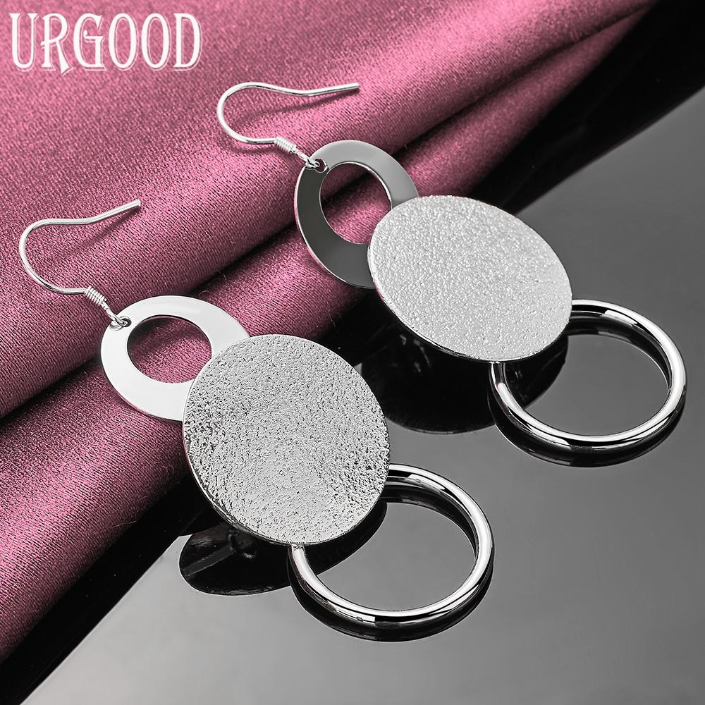 925 Sterling Silver Fashion Pierced Earrings Wedding Jewelry