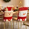 Santa Claus Red Chair Covers for Christmas Dining Room