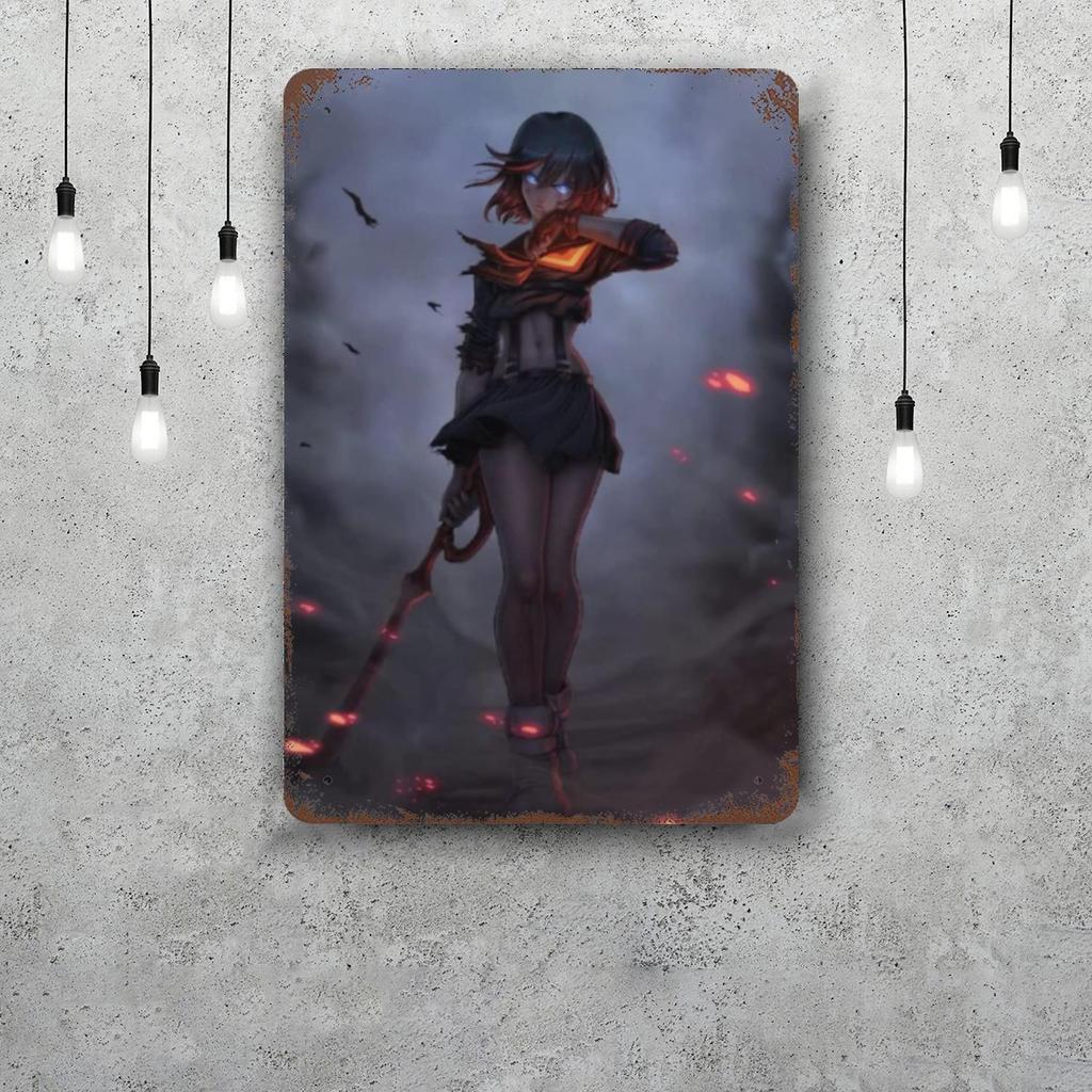 ryuko matoi Retro Vintage Tin Sign Poster Decorative Plaque Metal Plate Wall Decor