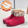 Women's Fashion Waterproof Non-Slip Fleece-Lined Short Rain Boots